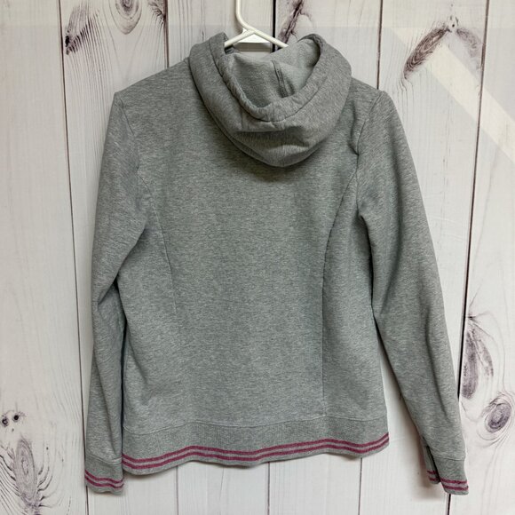 The North Face Full Zip Hoodie Women’s Large Gray Pink Logo EUC - Picture 4 of 10